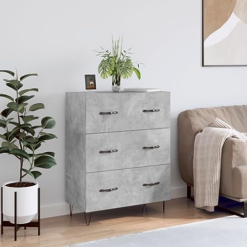 FOZICV Sideboard aus Holz Aufbewahrungsschrank für Schlafzimmer Wohnzimmer Badezimmer oder Büro Inneneinrichtung Küchenschrank Trendiges Design Betongrau 69,5x34x90 cm FOZICV Sideboard aus Holz Aufbewahrungsschrank für Schlafzimmer Wohnzimmer Badezimmer oder Büro Inneneinrichtung Küchenschrank Trendiges Design Betongrau 69,5x34x90 cm von FOZICV