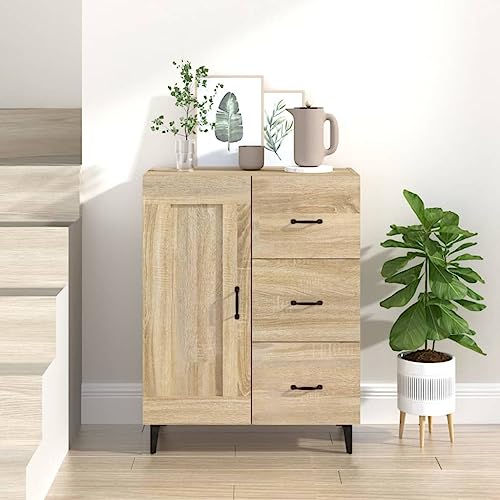 FOZICV Sideboard aus Holz Küchenschrank Aufbewahrungsschrank für Badezimmer Wohnzimmer Schlafzimmer oder Büro Inneneinrichtung Trendiges Design Sonoma-Eiche 69,5x34x90 cm FOZICV Sideboard aus Holz Küchenschrank Aufbewahrungsschrank für Badezimmer Wohnzimmer Schlafzimmer oder Büro Inneneinrichtung Trendiges Design Sonoma-Eiche 69,5x34x90 cm von FOZICV