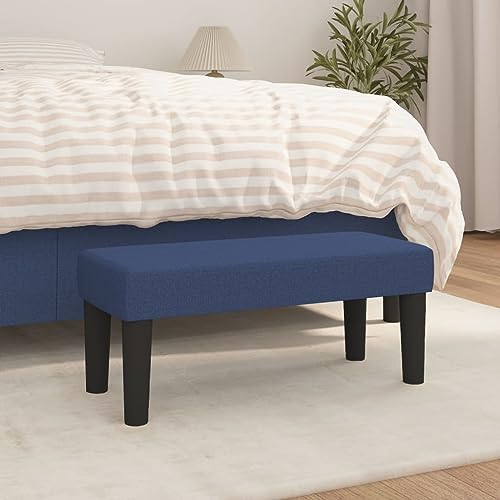 FOZICV Sitzbank Bettbank Fußablage Multifunktional Sitzmöbel für Wohnzimmer oder Schlafzimmer Inneneinrichtung Klassisches Design Blau 70x30x30 cm von FOZICV