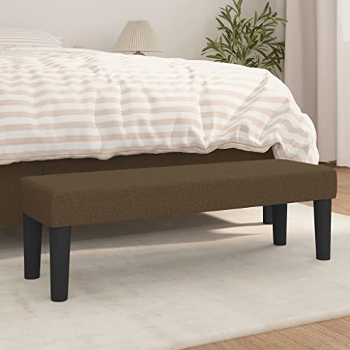 FOZICV Sitzbank Bettbank Fußablage Multifunktional Sitzmöbel für Wohnzimmer oder Schlafzimmer Inneneinrichtung Klassisches Design Dunkelbraun 100x30x30 cm von FOZICV