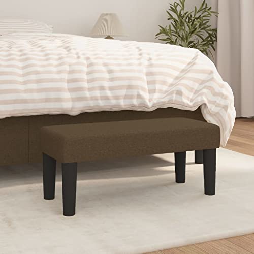 FOZICV Sitzbank Bettbank Fußablage Multifunktional Sitzmöbel für Wohnzimmer oder Schlafzimmer Inneneinrichtung Klassisches Design Dunkelbraun 70x30x30 cm von FOZICV