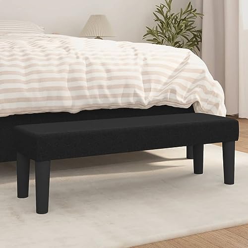 FOZICV Sitzbank Bettbank Fußablage Multifunktional Sitzmöbel für Wohnzimmer oder Schlafzimmer Inneneinrichtung Klassisches Design Schwarz 100x30x30 cm von FOZICV