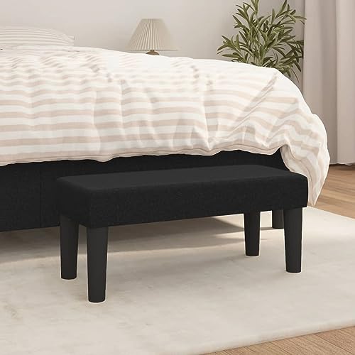 FOZICV Sitzbank Bettbank Fußablage Multifunktional Sitzmöbel für Wohnzimmer oder Schlafzimmer Inneneinrichtung Klassisches Design Schwarz 70x30x30 cm von FOZICV