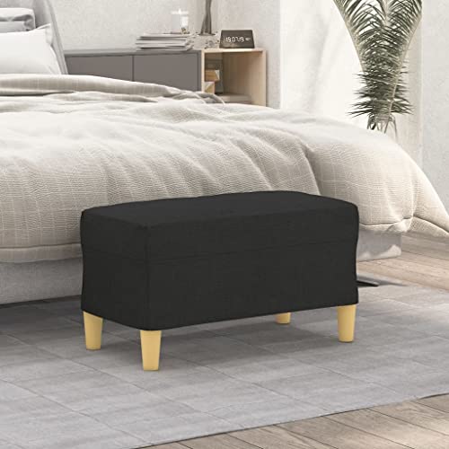 FOZICV Sitzbank Bettbank Fußablage Multifunktional Sitzmöbel für Wohnzimmer oder Schlafzimmer Inneneinrichtung Klassisches Design Schwarz 70x35x41 cm von FOZICV