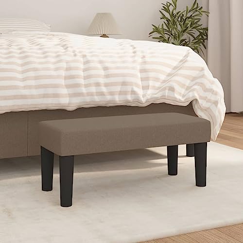 FOZICV Sitzbank Bettbank Fußablage Multifunktional Sitzmöbel für Wohnzimmer oder Schlafzimmer Inneneinrichtung Klassisches Design Taupe 70x30x30 cm von FOZICV