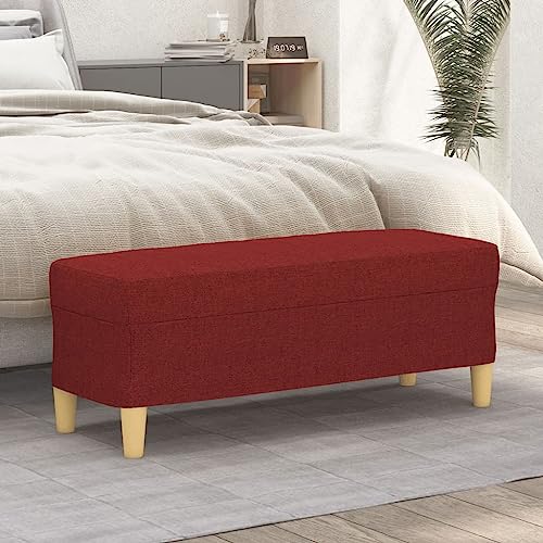 FOZICV Sitzbank Bettbank Fußablage Multifunktional Sitzmöbel für Wohnzimmer oder Schlafzimmer Inneneinrichtung Klassisches Design Weinrot 100x35x41 cm FOZICV Sitzbank Bettbank Fußablage Multifunktional Sitzmöbel für Wohnzimmer oder Schlafzimmer Inneneinrichtung Klassisches Design Weinrot 100x35x41 cm von FOZICV
