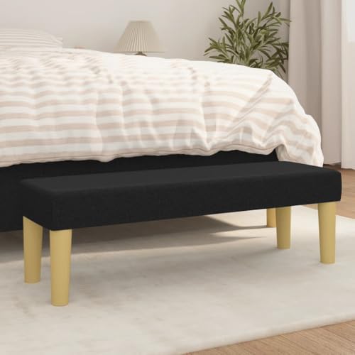 FOZICV Sitzbank Bettbank Fußablage Multifunktional Sitzmöbel für Wohnzimmer oder Schlafzimmer Klassisches Design Inneneinrichtung Schwarz 100x30x30 cm von FOZICV
