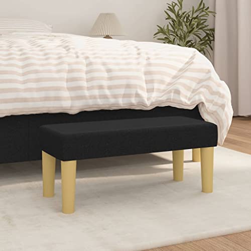 FOZICV Sitzbank Bettbank Fußablage Multifunktional Sitzmöbel für Wohnzimmer oder Schlafzimmer Klassisches Design Inneneinrichtung Schwarz 70x30x30 cm von FOZICV