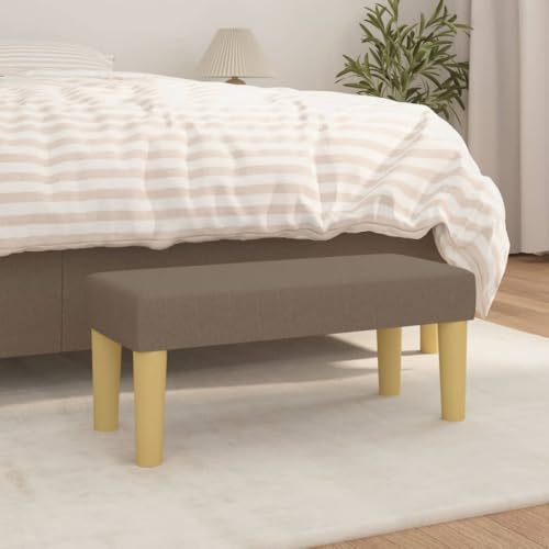 FOZICV Sitzbank Bettbank Fußablage Multifunktional Sitzmöbel für Wohnzimmer oder Schlafzimmer Klassisches Design Inneneinrichtung Taupe 70x30x30 cm von FOZICV