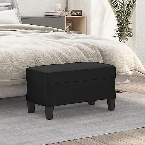 FOZICV Sitzbank Bettbank Multifunktional Fußablage Sitzmöbel für Wohnzimmer oder Schlafzimmer Inneneinrichtung Klassisches Design Schwarz 70x35x41 cm von FOZICV