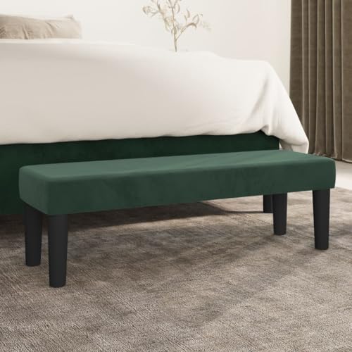 FOZICV Sitzbank Bettbank Weicher Samt Fußablage Multifunktional Sitzmöbel für Wohnzimmer oder Schlafzimmer Inneneinrichtung Klassisches Design Dunkelgrün 100x30x30 cm FOZICV Sitzbank Bettbank Weicher Samt Fußablage Multifunktional Sitzmöbel für Wohnzimmer oder Schlafzimmer Inneneinrichtung Klassisches Design Dunkelgrün 100x30x30 cm von FOZICV