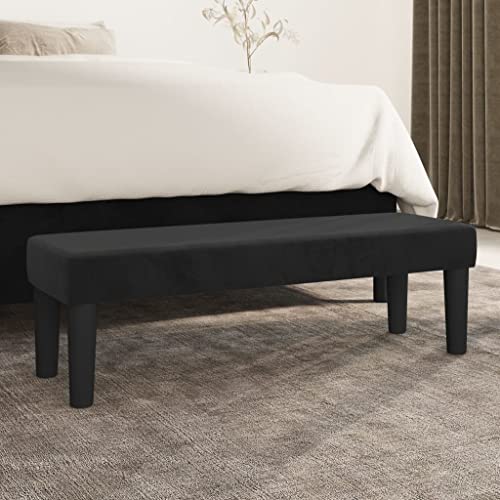 FOZICV Sitzbank Bettbank Weicher Samt Fußablage Multifunktional Sitzmöbel für Wohnzimmer oder Schlafzimmer Inneneinrichtung Klassisches Design Schwarz 100x30x30 cm FOZICV Sitzbank Bettbank Weicher Samt Fußablage Multifunktional Sitzmöbel für Wohnzimmer oder Schlafzimmer Inneneinrichtung Klassisches Design Schwarz 100x30x30 cm von FOZICV