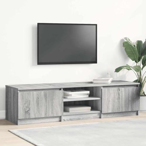FOZICV TV-Schrank Stereoschrank Medienschrank Fernsehtisch TV-Möbels für Wohnzimmer Schlafzimmer oder Arbeitszimmer Stilvollen und Praktischen Design Grau Sonoma 140x40x35,5 cm FOZICV TV-Schrank Stereoschrank Medienschrank Fernsehtisch TV-Möbels für Wohnzimmer Schlafzimmer oder Arbeitszimmer Stilvollen und Praktischen Design Grau Sonoma 140x40x35,5 cm von FOZICV