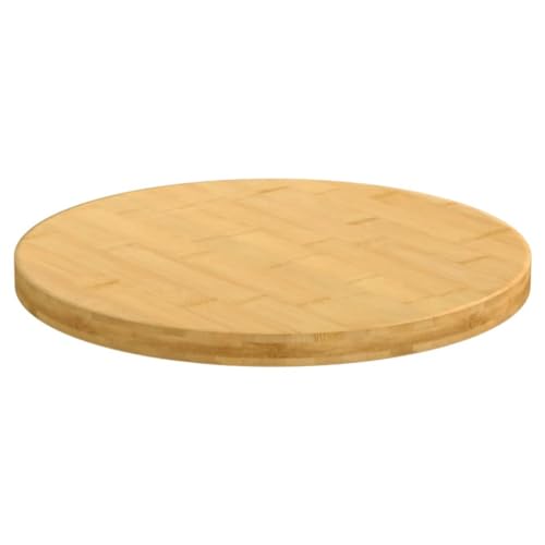 FOZICV Tischplatten Table Top Tischplatte Rund Ø50x2,5 cm Bambus Couchtisch Rund Bambusplatte Bambusmöbel Möbelplatten Esstischplatte Werkbankplatte Deckplatte Schreibtischplatte von FOZICV