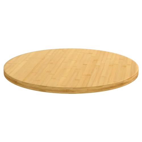 FOZICV Tischplatten Table Top Tischplatte Rund Ø90x2,5 cm Bambus Esstischplatte Werkbankplatte Möbelplatten Deckplatte Schreibtischplatte Couchtisch Rund Bambusplatte Bambusmöbel von FOZICV