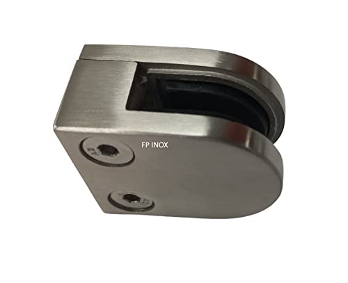 Glasklemme zur Befestigung flach für Glas 8 mm Edelstahl satiniert A2 von FP INOX