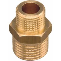 Messing Doppelnippel Rohrnippel Gewindenippel Rohrverbinder FP Pattaroni F002 Chrom - 1"x 3/4" von FP PATTARONI