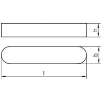 DIN 6885 Passfeder, Edelstahl A4 A 14x9x63 HP 5 Stk von FP
