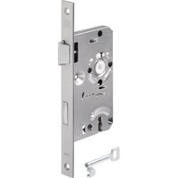 Zimmertür-Einsteckschloss 0215 bb 20/ 55/72/8 mm din links silber käntig Klasse 1 Zinkdruckgruss von FP