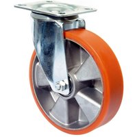 FP - bs-r Lenkrolle, Guss-Polyurethanrad, Aluminiumfelge, Kugellager, Platte von FP