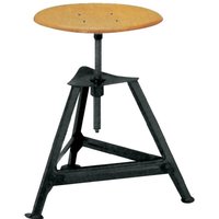 FP - Bandstahl-Drehhocker Holz Rundsitz, ral 9005 Dreibein, Höhe 400-600mm Sitzfläc FP - Bandstahl-Drehhocker Holz Rundsitz, ral 9005 Dreibein, Höhe 400-600mm Sitzfläc von FP