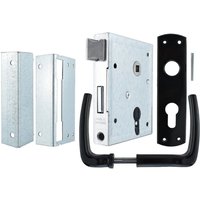 FP - Universal-Kastenschloss 79PK din links/rechts pz mit Drücker und Schild Dornmaß 60 mm von FP