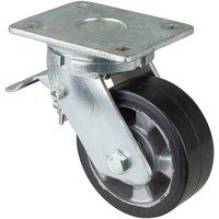 FP - bs-r Schwerlast-Lenkrolle RR120.B80,m Feststeller,Rad Ø125 Elastik-Reifen,200kg von FP