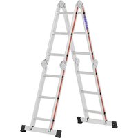 Hymer Mehrzweckleiter mit Arbeitsbühne 4x3 Sprossen, Holm 60 mm, Alu Leiter von FP