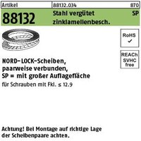 FP - Unterlegscheibe r 88132 geklebt nl 16 sp Stahl vergütet zinklamellenbeschichtet von FP