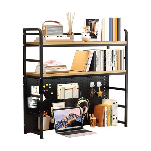 FPIGSHS Desk Countertop Shelf, Adjustable Multi-Layer Storage Shelf, Desktop Racks, Multifunctional Desktop Organiser Shelf, for Home Office Desks(Black,70cm/27.55in) von FPIGSHS
