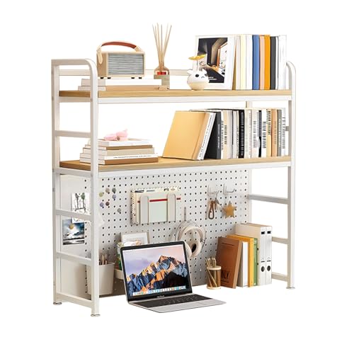 FPIGSHS Desk Countertop Shelf, Adjustable Multi-Layer Storage Shelf, Desktop Racks, Multifunctional Desktop Organiser Shelf, for Home Office Desks(White,70cm/27.55in) von FPIGSHS