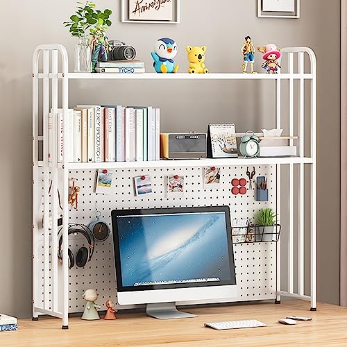 FPIGSHS Desktop Computer Desk Bücherregal, Metallgestell Holz Desktop-Lagerregal,Lagerregal Für Wohnzimmer Büro Schlafzimmer Küche,Industrie-Design (Color : B2, Size : 95CM) von FPIGSHS