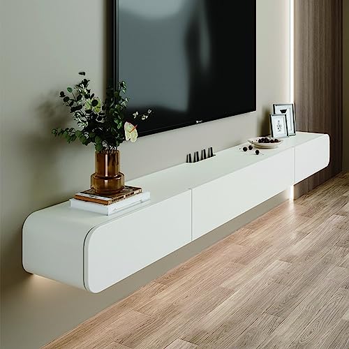 FPIGSHS TV Lowboard Hängend mit 2 Schublade, TV Board 120/160/180/200Cm, Modern TV Schrank mit Kabelmanagement, Wohnzimmer Hängeschrank Multimedia Wandregal (A, 160cm) von FPIGSHS