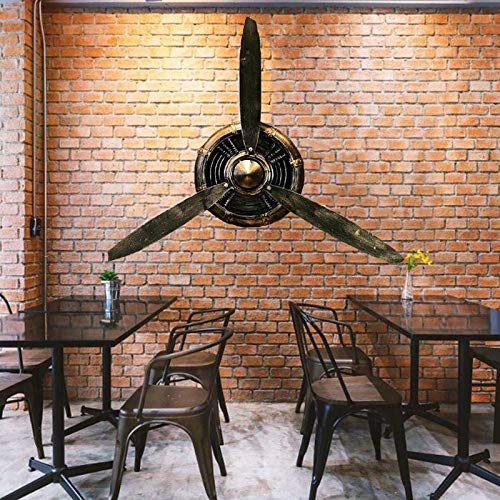 FPIGSHS Wanddekoration Retro Flugzeug Propeller Wanddekoration, Industrielles Schmiedeeisen Upgrade Verdicken, Vintage Wandskulpturen für Bars/Loft/Cafés/Restaurant/Geschäfte, L70 × H65CM von FPIGSHS