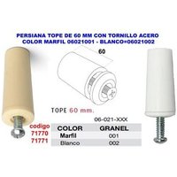 60 mm obere Jalousie mit elfenbeinfarbener Stahlschraube von FPLUS