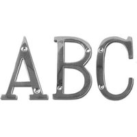 Buchstabe a glänzend verchromtes Messing 100 mm mit Schrauben von FPLUS