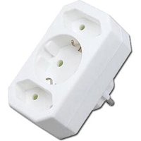 Elektrischer Adapter 3 Steckdosen 1 Schuko und 2 Bipolar Sintt 13007-51523 von FPLUS
