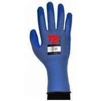 Faserhandschuh mit lebensmittelblauer Nitrilhandfläche T-8700AZFP Touch von FPLUS