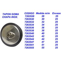 Gummi-Spülbeckenstopfen 44 mit Edelstahlplatte Gummi-Spülbeckenstopfen 44 mit Edelstahlplatte von FPLUS