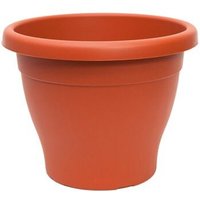 Mediterraner Topf 35 cm x 28 cm, terrakottafarbener Kunststoff von FPLUS