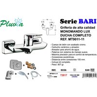 Pluvia 'Bari Lux' Einhebel-Duscharmatur mit Schlauch + Griff Pluvia 'Bari Lux' Einhebel-Duscharmatur mit Schlauch + Griff von FPLUS