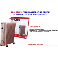 Talox-Ölradiator 11 Elemente 2500 w 63 cm OH52-11 Talox-Ölradiator 11 Elemente 2500 w 63 cm OH52-11 von FPLUS