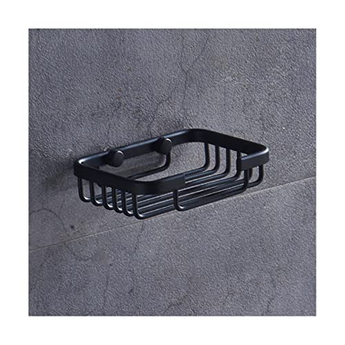 FPVAWKBL Seifenhalter Seifenhalter Bar Halter Gitter Tablett Seifenhalter Seifenhalter Wandmontage Seifenschale Duschdraht Seifenkorb Zubehör Schwarze Seifenschale von FPVAWKBL