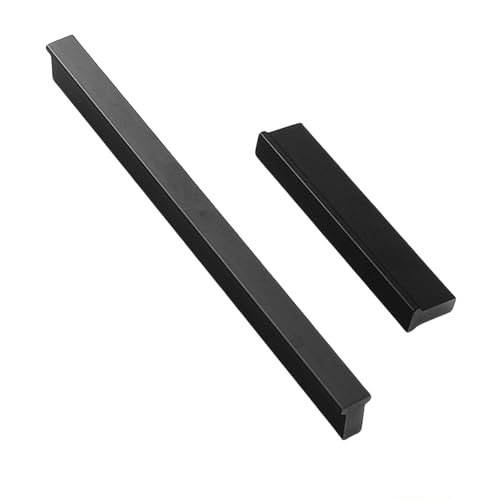 2 Stück Möbelgriffe Massive Aluminiumlegierung Schrankgriffe T-Shape KüchenKnöpfe Türklinken Kreissegment Griff für Schubladengriffe für Küchenschränke Kleiderschrank (Lochabstand 320mm,schwarz) von FQFLXY6589