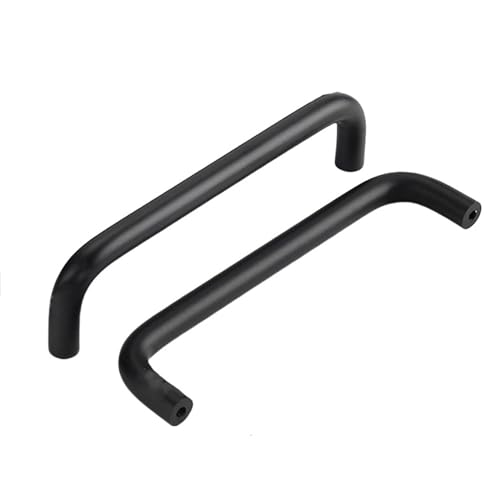 2 Stück Schubladengriff Bunte Griffe für das Kinderzimmer Möbelgriffe Aluminium-Legierung Türgriff Bogenauszieher Schrankgriffe für Küchenschränke,Kleiderschrank,Tür (Lochabstand 160mm,Schwarz) von FQFLXY6589