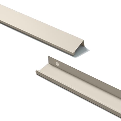 2 Stück Versteckter Türgriff Aluminiumlegierung Schrankknöpfe Unsichtbare Möbelgriffe Türklinken Rechter Winkel KüchenZiehgriffe Schubladengriff für Kleiderschrank Schubladen (80mm,hellgrau) von FQFLXY6589