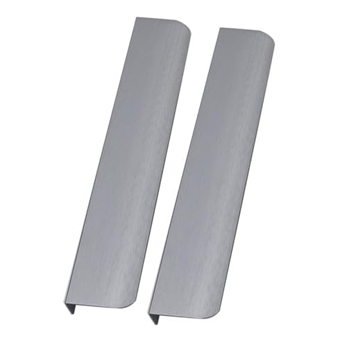 FQFLXY6589 2 Stück Möbelgriffe Unsichtbare Schubladengriff Versteckter Türgriff Aluminium Schrankgriffe Küchenschränke,Kleiderschrank,Schubladen,Weinkühler,schuhschrank,Platz sparend (1200mm,grau) von FQFLXY6589