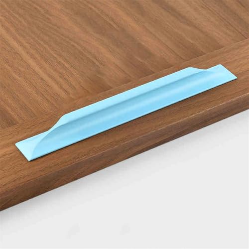 FQFLXY6589 2 Stück Schubladengriff Bunte Griffe für das Kinderzimmer Möbelgriffe Aluminium-Legierung Türgriff selbstklebend Schrankgriffe für Küchenschränke,Kleiderschrank,Tür (200mm,Blau) von FQFLXY6589