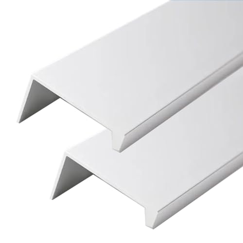 FQFLXY6589 2 Stück Versteckter Türgriff Aluminiumlegierung Schrankknöpfe Unsichtbare Möbelgriffe Türklinken Rechter Winkel KüchenZiehgriffe Schubladengriff für Kleiderschrank Schubladen (500mm,Weiß) von FQFLXY6589
