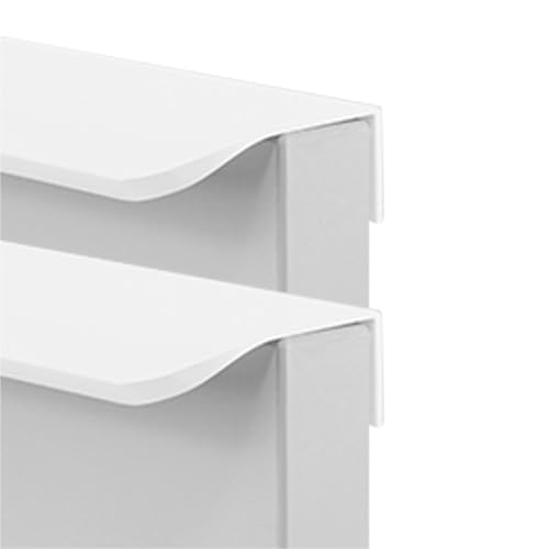 FQFLXY6589 2 Stück Versteckter Türgriff Rechter Winkel Schrankgriffe Möbelgriffe,Unsichtbare Schubladengriff für Küchenschränke,Kleiderschrank,Tür,Schubladen,Aluminiumlegierungsgriff (1200mm,Weiß) von FQFLXY6589